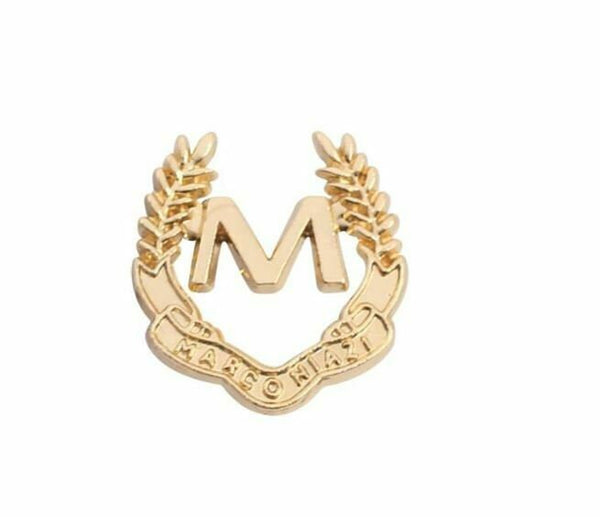 Letter m brooch elegant stunning gold plated lovely broach lapel pin gift b50m