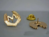 Letter m brooch elegant stunning gold plated lovely broach lapel pin gift b50m