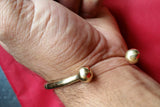 Brass Open Kara 22 ct. Gold Look chunky Singh Kaur kada Sikh Hindu Bracelet