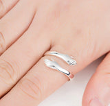 Hug ring adjustable size good luck love blessings sikh hindu muslim couple k25
