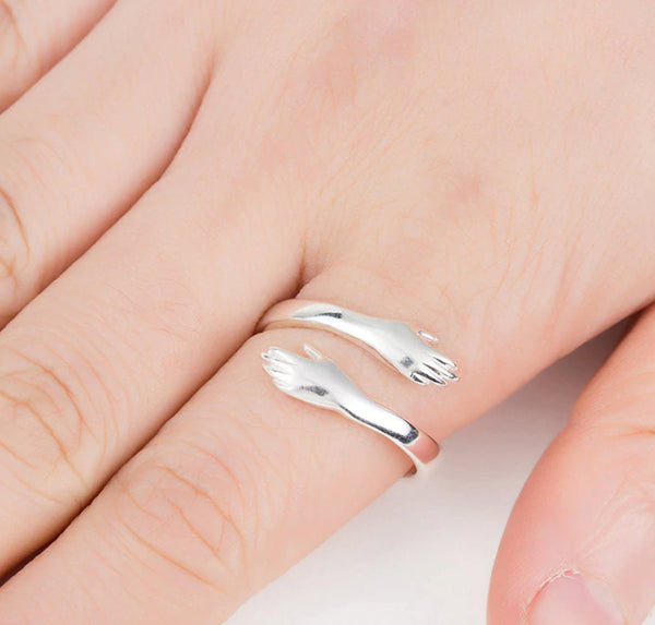Hug ring adjustable size good luck love blessings sikh hindu muslim couple k25