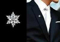 Stunning vintage look silver plated elegant flower celebrity brooch broach pin f