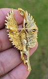 Flying cat angel egypt god gold or silver plated brooch celebrity broach pin k26