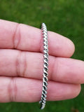 Twisted Rope Kara Chrome Plated Iron Kada Sikh Singh Kaur khalsa Bangle Punjabi H14 Unisex Gift