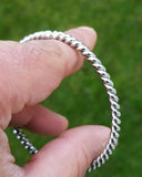 Twisted Rope Kara Chrome Plated Iron Kada Sikh Singh Kaur khalsa Bangle Punjabi H14 Unisex Gift