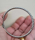 Twisted Rope Kara Chrome Plated Iron Kada Sikh Singh Kaur khalsa Bangle Punjabi H14 Unisex Gift