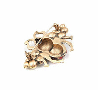 Stunning vintage look gold plated gold honey bee brooch suit coat broach pin z7r