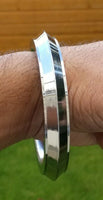 Sikh kara stainless steel chunky collar edge kada singh kaur karra bangle f10