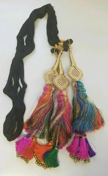 Indian punjabi pranda mehndi jagoo charms bridal patiala paranda hair braid a14