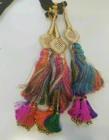 Indian punjabi pranda mehndi jagoo charms bridal patiala paranda hair braid a14