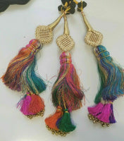 Indian punjabi pranda mehndi jagoo charms bridal patiala paranda hair braid a14