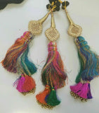Indian punjabi pranda mehndi jagoo charms bridal patiala paranda hair braid a14