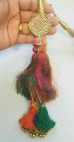 Indian punjabi pranda mehndi jagoo charms bridal patiala paranda hair braid a14