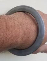 Sikh kara sarbloh floral engraved bangle singh kaur khalsa pure iron kada v14