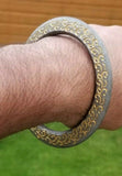Sikh kara sarbloh floral engraved bangle singh kaur khalsa pure iron kada v8