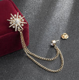 Star designer brooch stunning gold silver plated vintage look diamonte pin ggg67