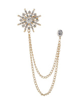 Star designer brooch stunning gold silver plated vintage look diamonte pin ggg67