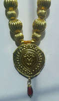 Punjabi folk cultural bhangra gidha kaintha pendant turquoise thread necklace n3