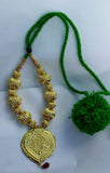 Punjabi folk cultural bhangra gidha kaintha pendant green thread necklace m11