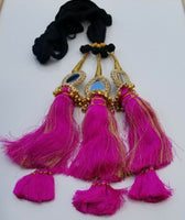 Indian punjabi pranda mehndi jagoo mirror bridal patiala paranda hair braids hh7