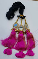 Indian punjabi pranda mehndi jagoo mirror bridal patiala paranda hair braids hh7