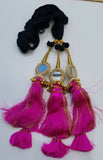 Indian punjabi pranda mehndi jagoo mirror bridal patiala paranda hair braids hh7