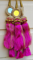 Indian punjabi pranda mehndi jagoo mirror bridal patiala paranda hair braids hh7