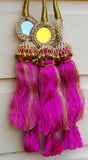 Indian punjabi pranda mehndi jagoo mirror bridal patiala paranda hair braids hh7