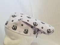 Sikh punjabi singh kaur white khalsa khandas bandana head wrap gear rumal za6