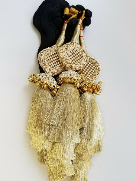 Indian punjabi pranda mehndi jagoo charms bridal patiala paranda hair braid a28