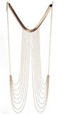 Sexy Tassel necklace gold plated celebrity snake kinky design vintage look ggg68