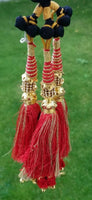 Indian punjabi pranda mehndi jagoo mirror bridal patiala paranda hair braid hhh8
