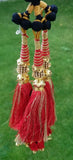 Indian punjabi pranda mehndi jagoo mirror bridal patiala paranda hair braid hhh8