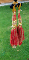 Indian punjabi pranda mehndi jagoo mirror bridal patiala paranda hair braid hhh8