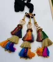 Indian punjabi pranda mehndi jagoo mirror bridal patiala paranda hair braid rrr3