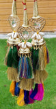 Indian punjabi pranda mehndi jagoo mirror bridal patiala paranda hair braid rrr3