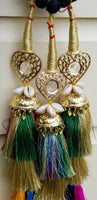 Indian punjabi pranda mehndi jagoo mirror bridal patiala paranda hair braid rrr3