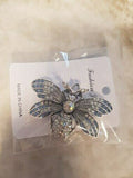 Honey bee brooch stunning silver plated blue diamante suit coat broach pin ggg38