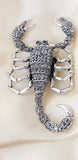 Valentine scorpion brooch vintage look celebrity broach silver plated pin ggg90