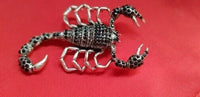 Valentine scorpion brooch vintage look celebrity broach silver plated pin ggg90