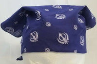 Sikh punjabi singh kaur blue khalsa khandas bandana head wrap gear rumal hankie