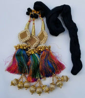Indian punjabi pranda mehndi jagoo mirror bridal patiala paranda hair braids m10
