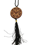 Wooden Khanda Car Mirror Hanging Pendant Punjabi Sikh Decor evil protection New