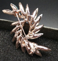 Multicolour design big brooch vintage look gold plated suit coat broach pin gg20