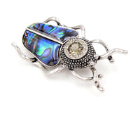 Silver plated beetle brooch retro vintage look highend design celebrity pin gg27