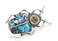 Silver plated beetle brooch retro vintage look highend design celebrity pin gg27