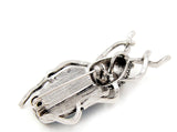 Silver plated beetle brooch retro vintage look highend design celebrity pin gg27