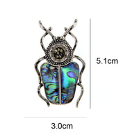 Silver plated beetle brooch retro vintage look highend design celebrity pin gg27