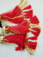 Indian punjabi pranda mehndi jagoo mirror bridal patiala paranda hair braid a35