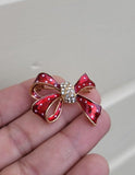 Bow flower brooch celebrity valentines day pin vintage look queen broach s18 new